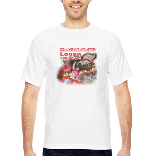 Logan Schuchart #LetsRaceTwo Winner - Bayside Unisex Heavyweight USA Made T-Shirt