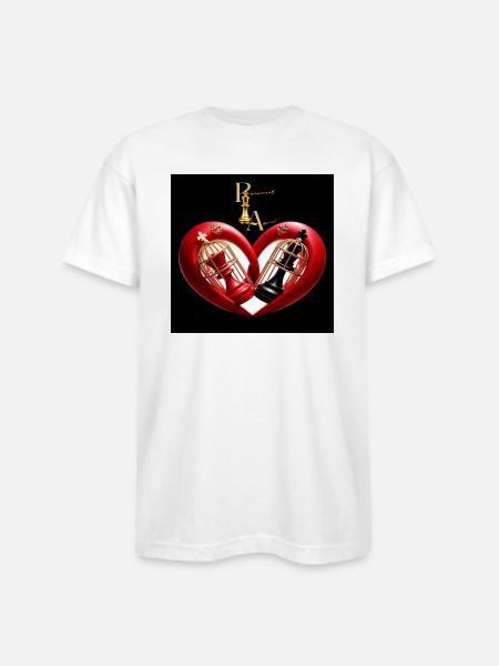 Love locked - Bayside Unisex Heavyweight USA Made T-Shirt - white