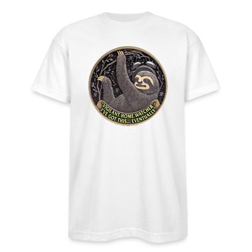 Sloth Home Watcher T Shirt - Bayside Unisex Heavyweight USA Made T-Shirt