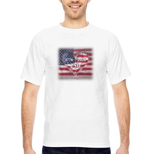 1776-2026 | 250 Years USA - Bayside Unisex Heavyweight USA Made T-Shirt