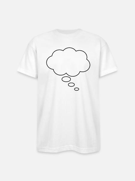 Thought bubble - Bayside Unisex Heavyweight USA Made T-Shirt - white