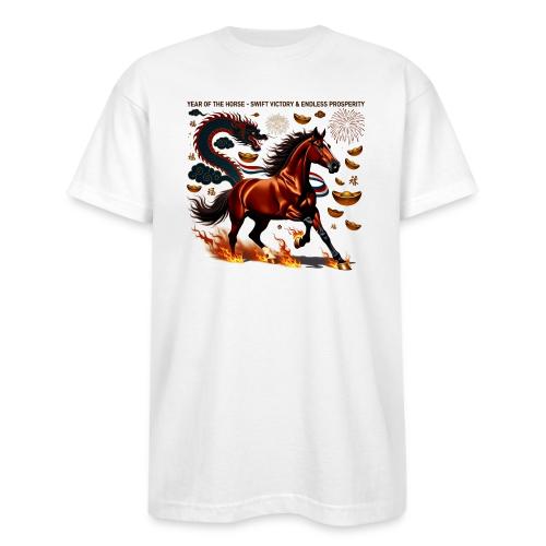 Year of the Horse Victory T Shirt, Lunar New Year - Bayside Unisex Heavyweight USA Made T-Shirt
