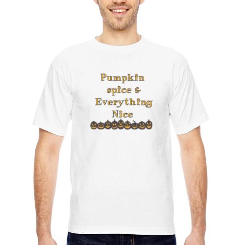 Pumpkin spice& everything nice - Bayside Unisex Heavyweight USA Made T-Shirt