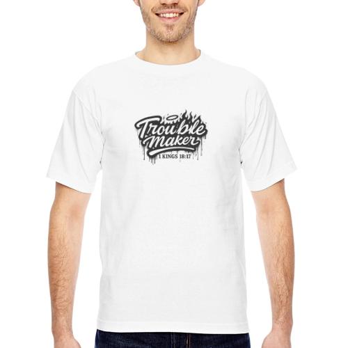 Troublemaker - Bayside Unisex Heavyweight USA Made T-Shirt
