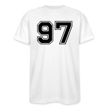 97 - Bayside Unisex Heavyweight USA Made T-Shirt - white - Front - Anthony (185cm)