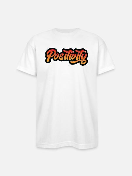 Positivity - Bayside Unisex Heavyweight USA Made T-Shirt - white