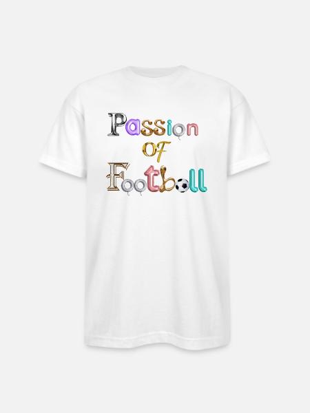 Passion of football - Bayside Unisex Heavyweight USA Made T-Shirt - white