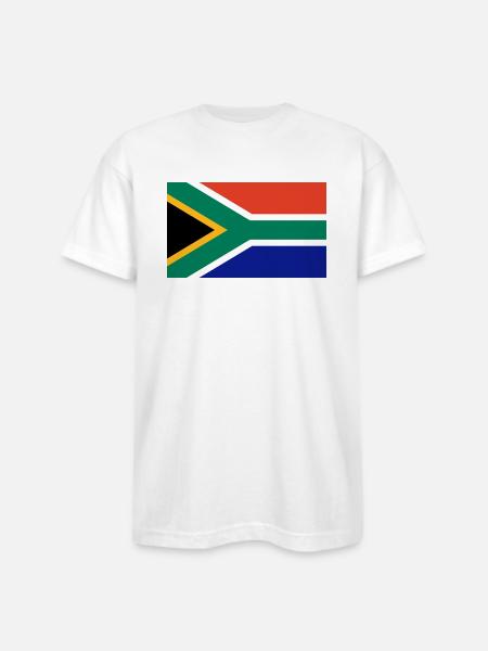 South Africa - Bayside Unisex Heavyweight USA Made T-Shirt - white