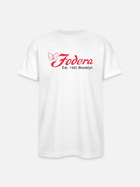 fodera_bass_guitar_logo_black - Bayside Unisex Heavyweight USA Made T-Shirt - white