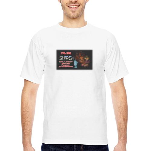 1776 - 2026 - 250 Years USA | Fireworks - Bayside Unisex Heavyweight USA Made T-Shirt