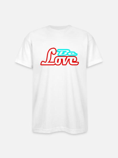 be love - Bayside Unisex Heavyweight USA Made T-Shirt - white