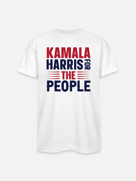 KAMALA HARRIS THE PEOPLE - Bayside Unisex Heavyweight USA Made T-Shirt - white