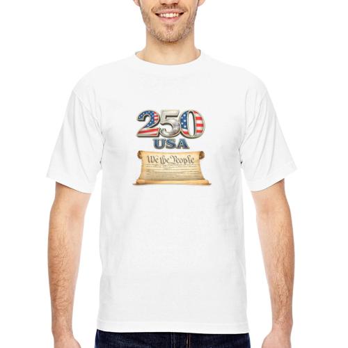 250th anniversary celebration of America - Bayside Unisex Heavyweight USA Made T-Shirt