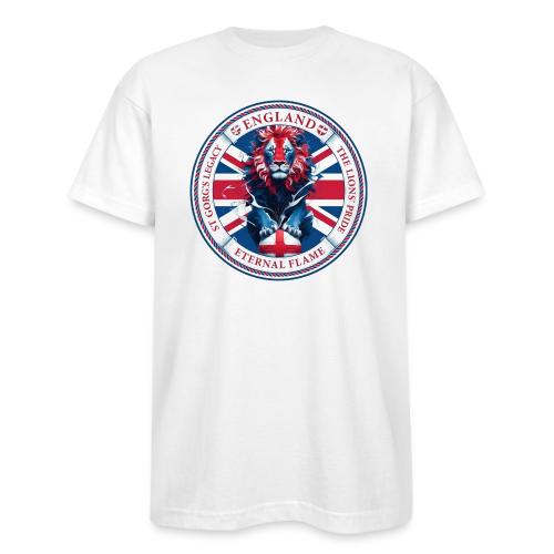 England Lion Emblem T Shirt, Flag Pride Gift - Bayside Unisex Heavyweight USA Made T-Shirt