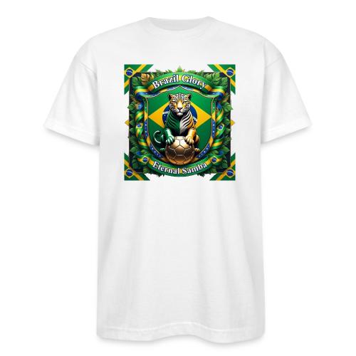 Brazil Jaguar Glory T-Shirt, Flag Pride Badge Gift - Bayside Unisex Heavyweight USA Made T-Shirt
