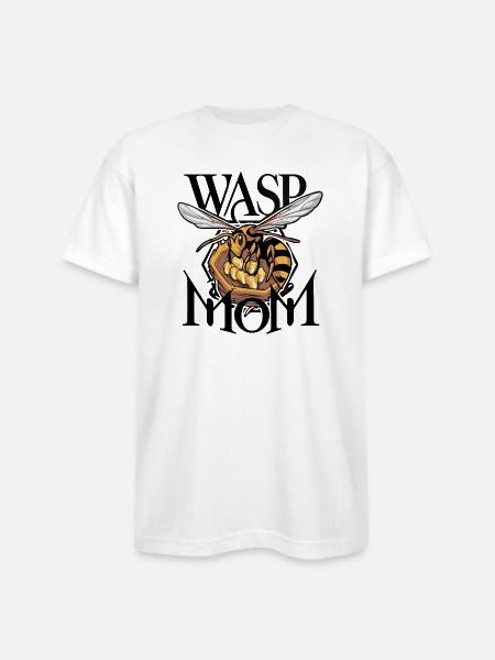 Wasp Mom CLASSIC EDITION - Bayside Unisex Heavyweight USA Made T-Shirt - white