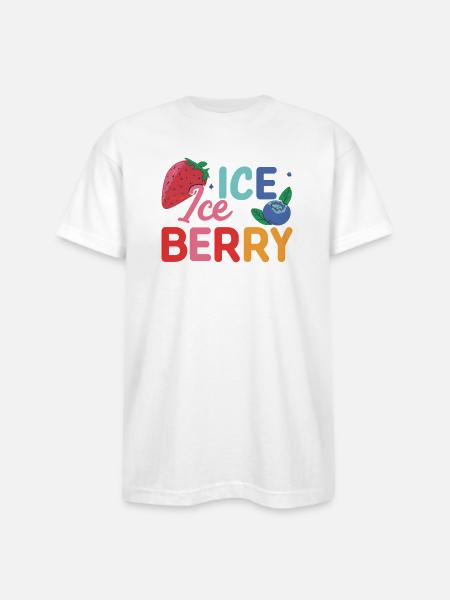 ICE BERRY - Bayside Unisex Heavyweight USA Made T-Shirt - white