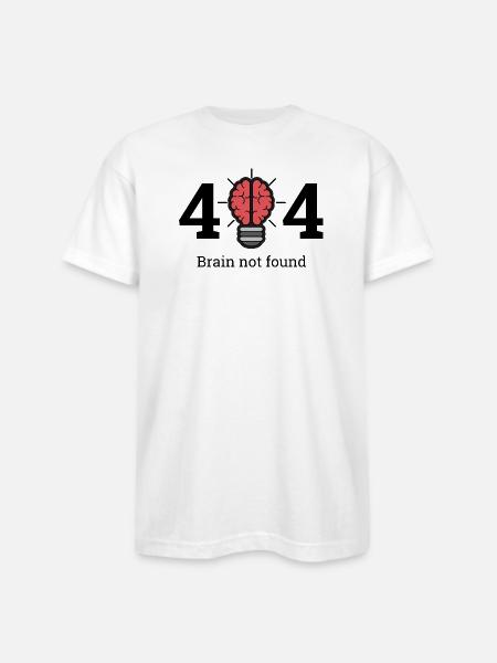 Brain not found - Bayside Unisex Heavyweight USA Made T-Shirt - white