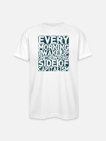 The Wrong Side - Bayside Unisex Heavyweight USA Made T-Shirt - white