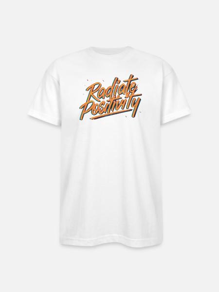 Radiate Positivity - Bayside Unisex Heavyweight USA Made T-Shirt - white