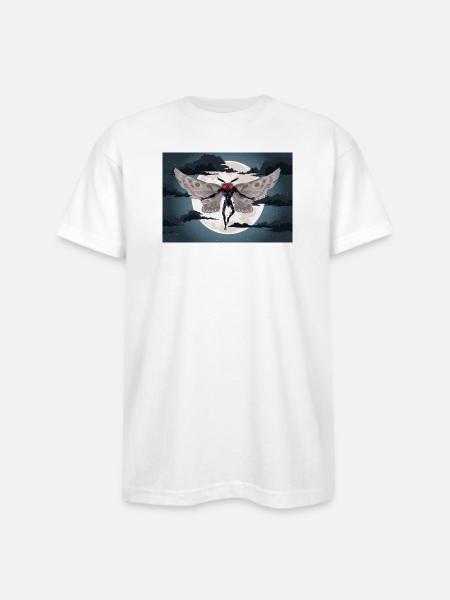 the mothman - Bayside Unisex Heavyweight USA Made T-Shirt - white