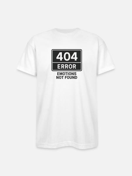 Error Emotions Graphic Tee - Bayside Unisex Heavyweight USA Made T-Shirt - white
