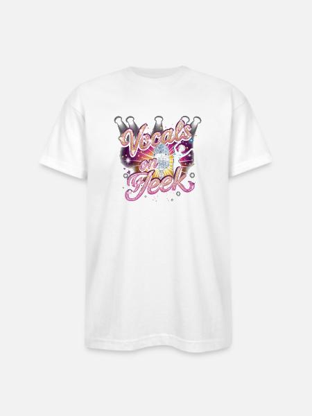 Karaoke Vocals On Fleek - Bayside Unisex Heavyweight USA Made T-Shirt - white