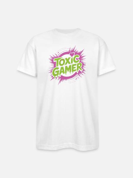Toxic Gamer - Bayside Unisex Heavyweight USA Made T-Shirt - white
