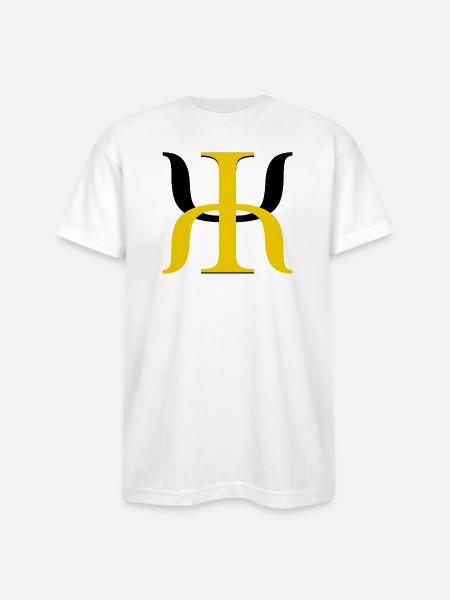Golden Lambda Glyph - Bayside Unisex Heavyweight USA Made T-Shirt - white