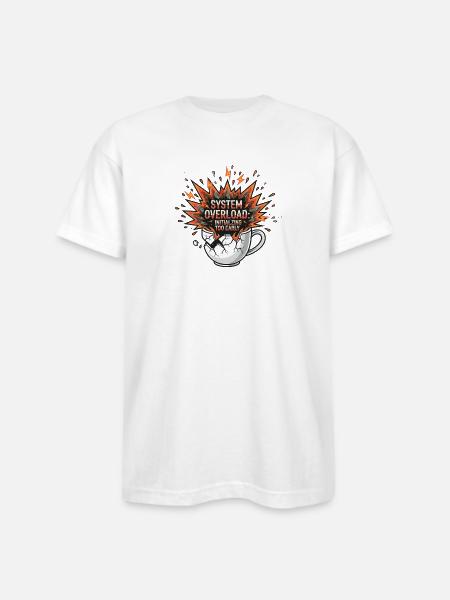 System Overload Initializing Too Early - Bayside Unisex Heavyweight USA Made T-Shirt - white