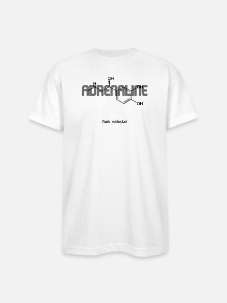 Adrenaline Chemistry Pulse - Bayside Unisex Heavyweight USA Made T-Shirt - white