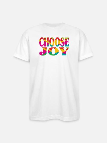 Choose joy - Bayside Unisex Heavyweight USA Made T-Shirt - white