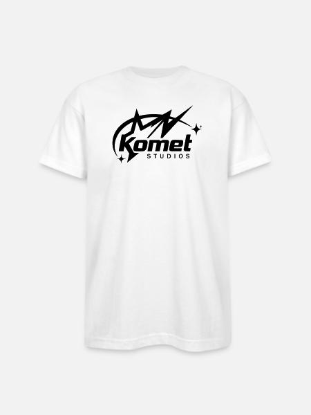 Komet Studios Star Logo - Bayside Unisex Heavyweight USA Made T-Shirt - white
