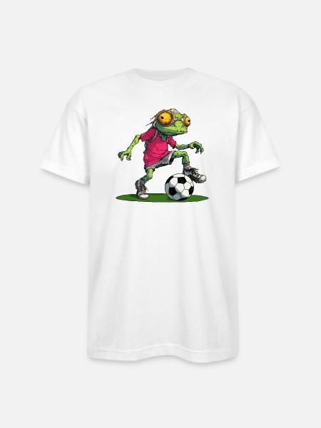 Chameleons Soccer - Bayside Unisex Heavyweight USA Made T-Shirt - white
