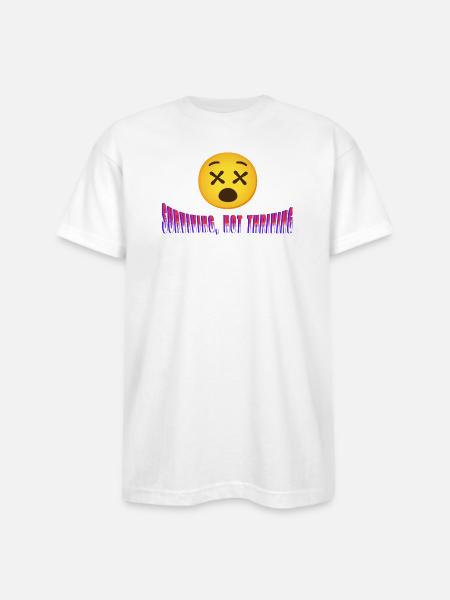 Surviving, Not Thriving - Bayside Unisex Heavyweight USA Made T-Shirt - white