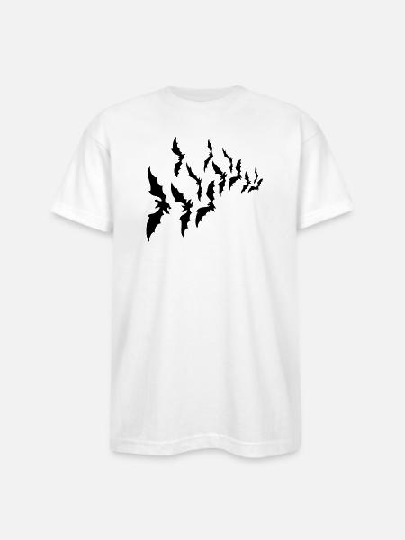 Bats - Bayside Unisex Heavyweight USA Made T-Shirt - white