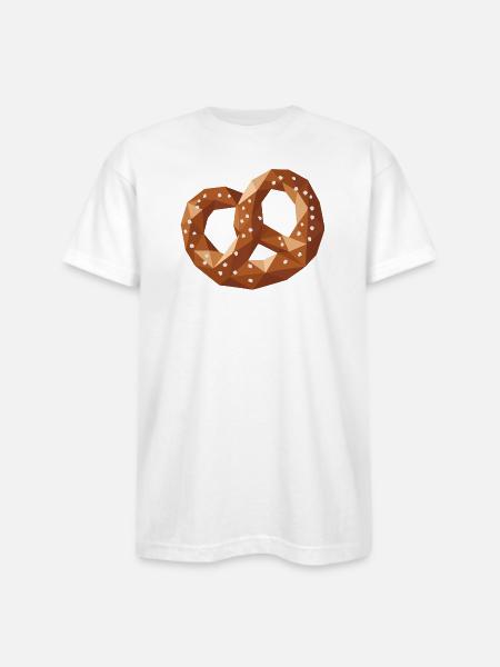 Geometric Pretzel – Pretzel Snack Design - Bayside Unisex Heavyweight USA Made T-Shirt - white