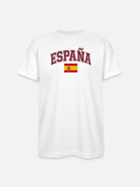 España Arch Banner International football - Bayside Unisex Heavyweight USA Made T-Shirt - white