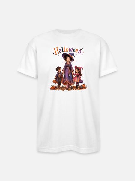 Halloween family - Bayside Unisex Heavyweight USA Made T-Shirt - white