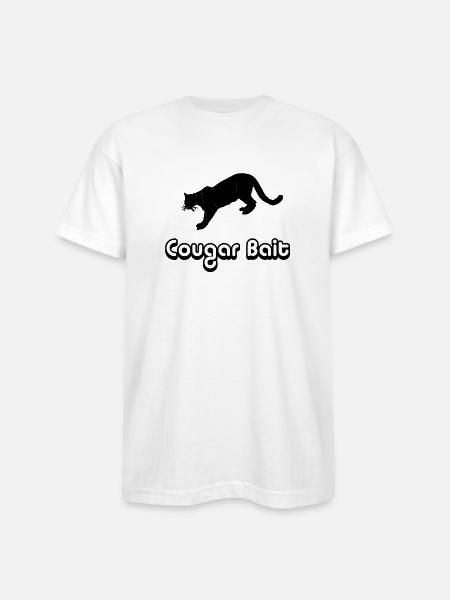 Cougar Bait - Bayside Unisex Heavyweight USA Made T-Shirt - white