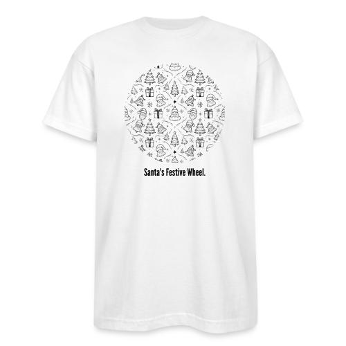 Santa's Festive Wheel T-Shirt - Bayside Unisex Heavyweight USA Made T-Shirt