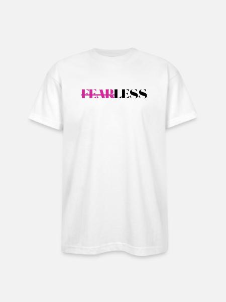 Fearless - Bayside Unisex Heavyweight USA Made T-Shirt - white
