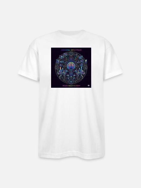 Universal Data Stream - Bayside Unisex Heavyweight USA Made T-Shirt - white