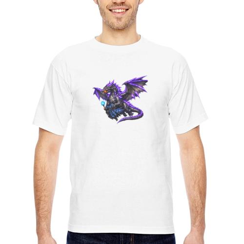 Neon Dragon and Battle Mage - Bayside Unisex Heavyweight USA Made T-Shirt