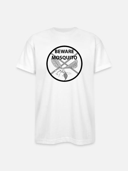beware mosquito - Bayside Unisex Heavyweight USA Made T-Shirt - white