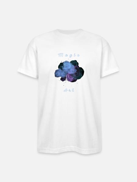 Nebula Smoke Magic - Bayside Unisex Heavyweight USA Made T-Shirt - white