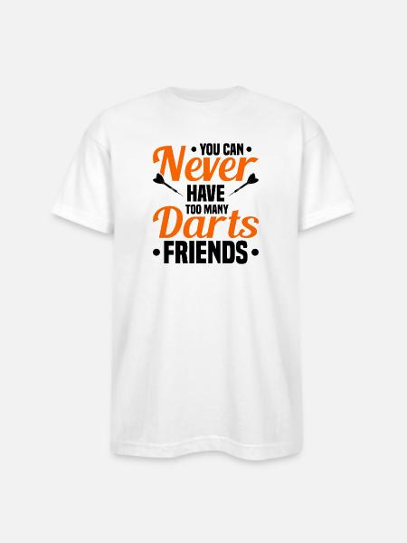 Darts Dart Player - Bayside Unisex Heavyweight USA Made T-Shirt - white