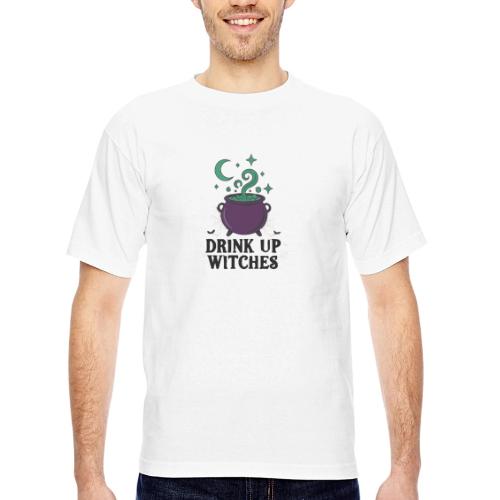 Drink Up Witches t-shirt - Bayside Unisex Heavyweight USA Made T-Shirt