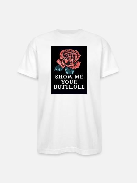 Rose Bold Text Statement - Bayside Unisex Heavyweight USA Made T-Shirt - white