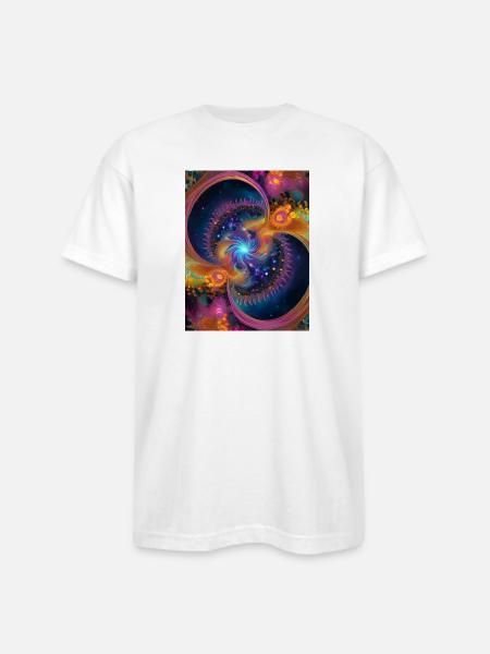 Fractal universe - Bayside Unisex Heavyweight USA Made T-Shirt - white